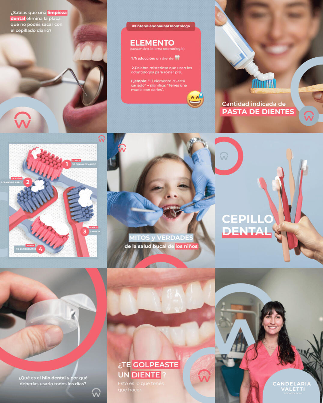 Grilla de contenido · odontología